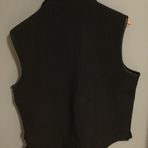 Men’s Vest - Black with Red Pinstripe - Picture 4 of 4